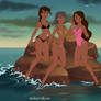 Mermaid Scene Hannah family in swimsuits