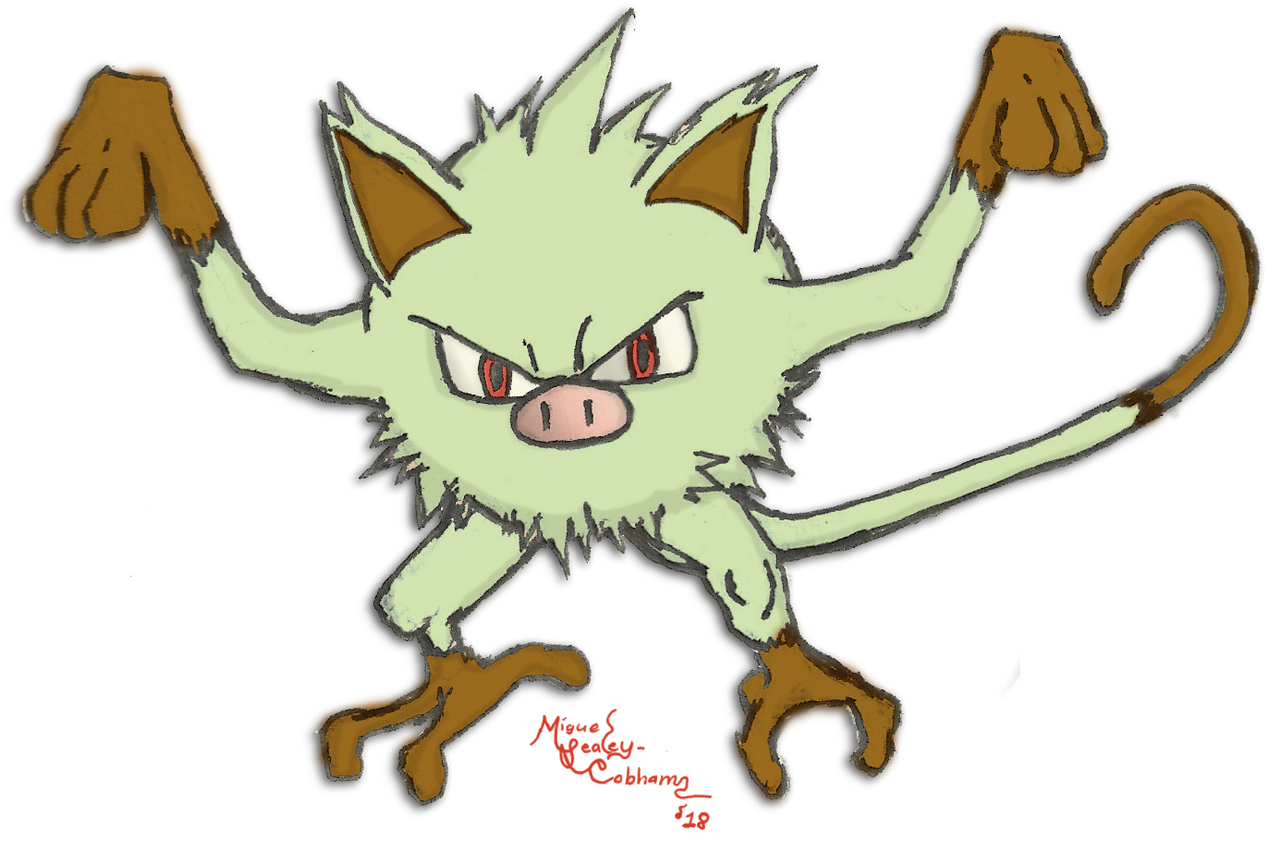 Shiny Mankey by DjArMaGeDdOn145McG on DeviantArt