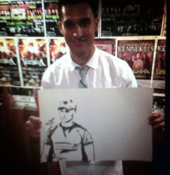 Blaise Delfino and my drawing of him!