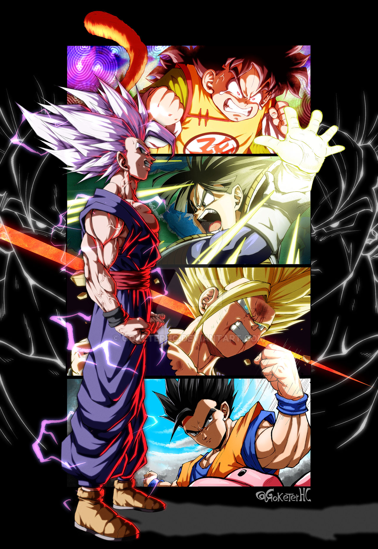 Gohan Variants Gohan's Evolution by GoketerHC on DeviantArt