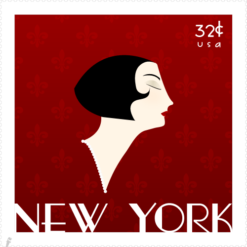 art - deco stamp