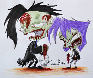 Zombie Dib and Gaz