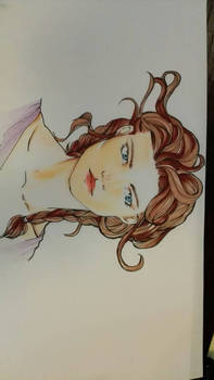 coloring mucha inspired draw