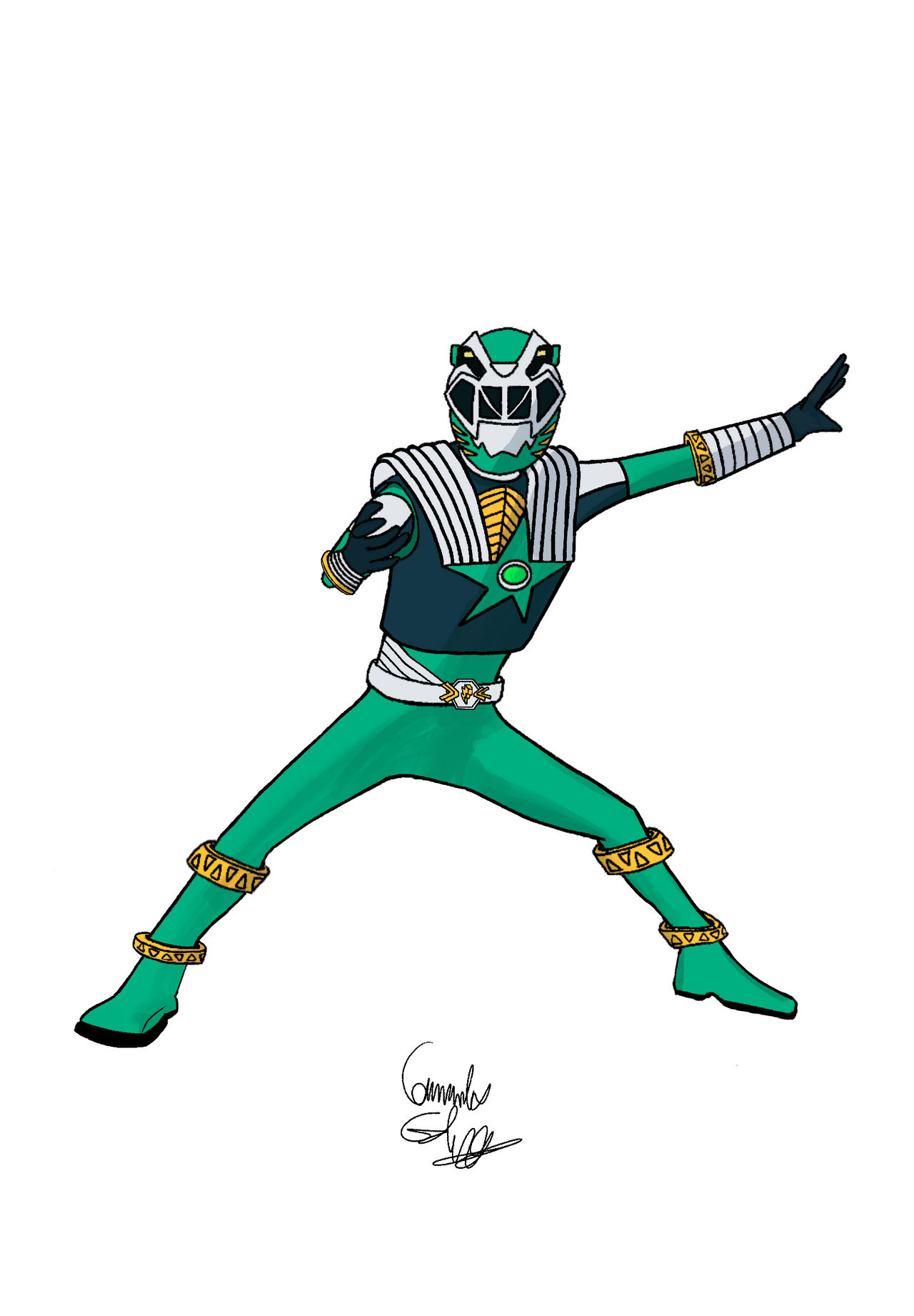 Power Rangers - Cosmic Fury Green Ranger Redesign. by CommandrEclipse ...