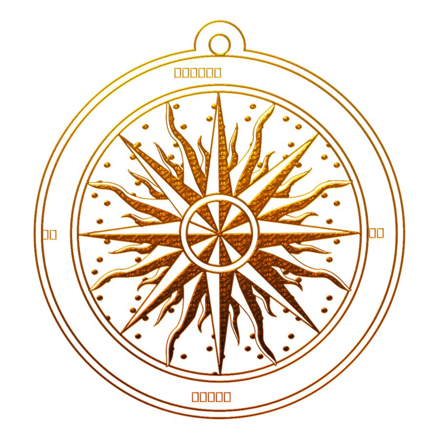 Bronzed Compass Rose