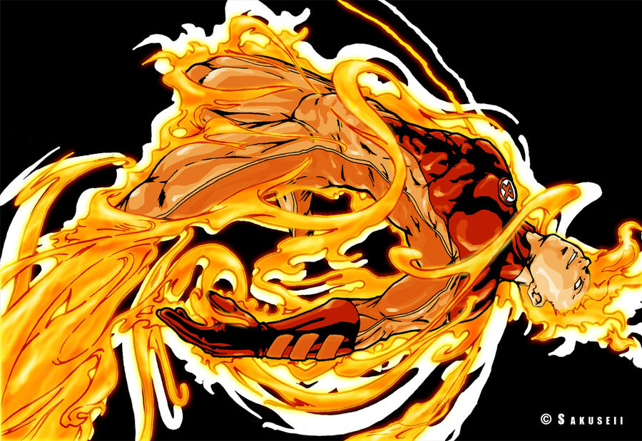 Human torch 2 colo flames