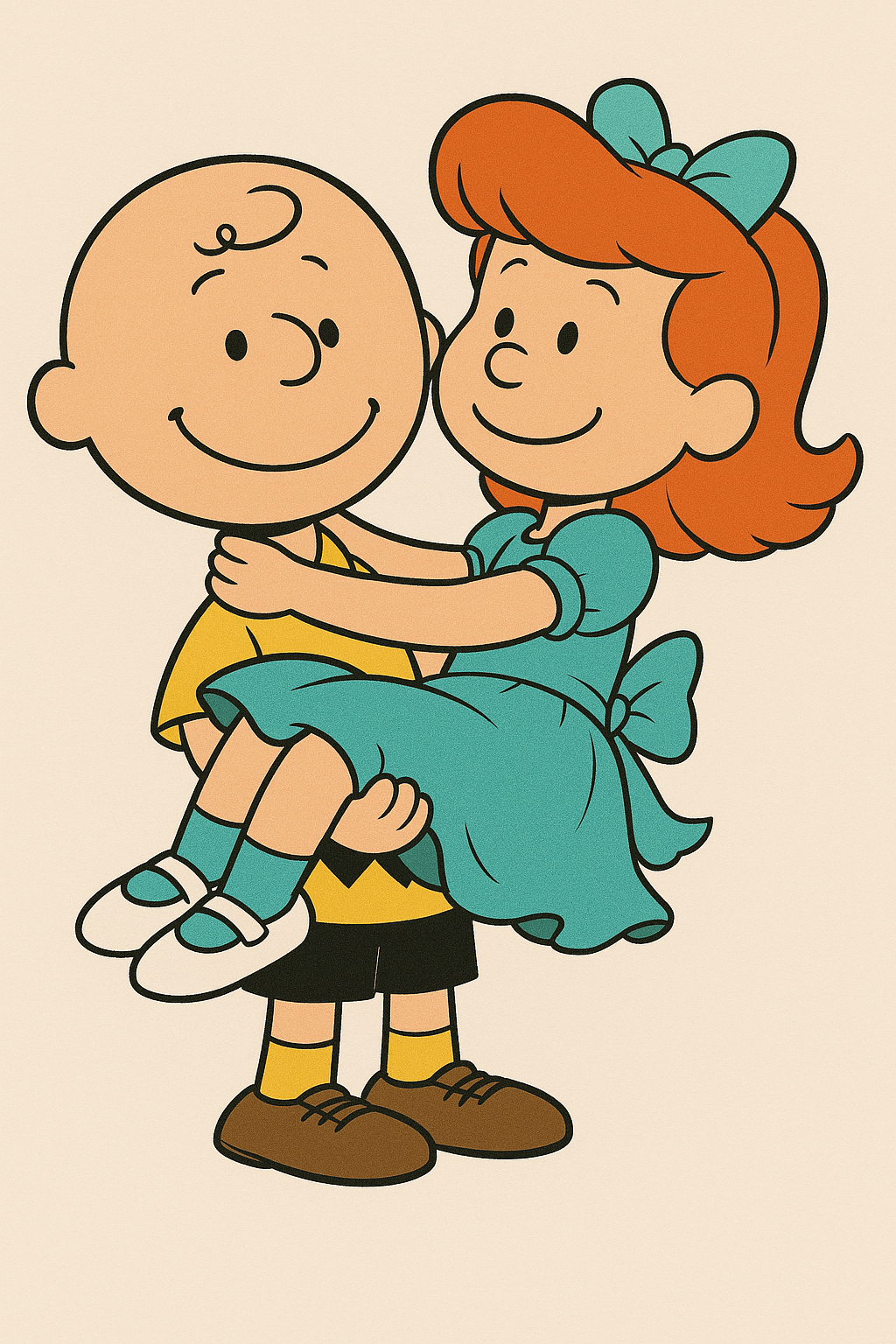 Charlie Brown carrying Heather Wold