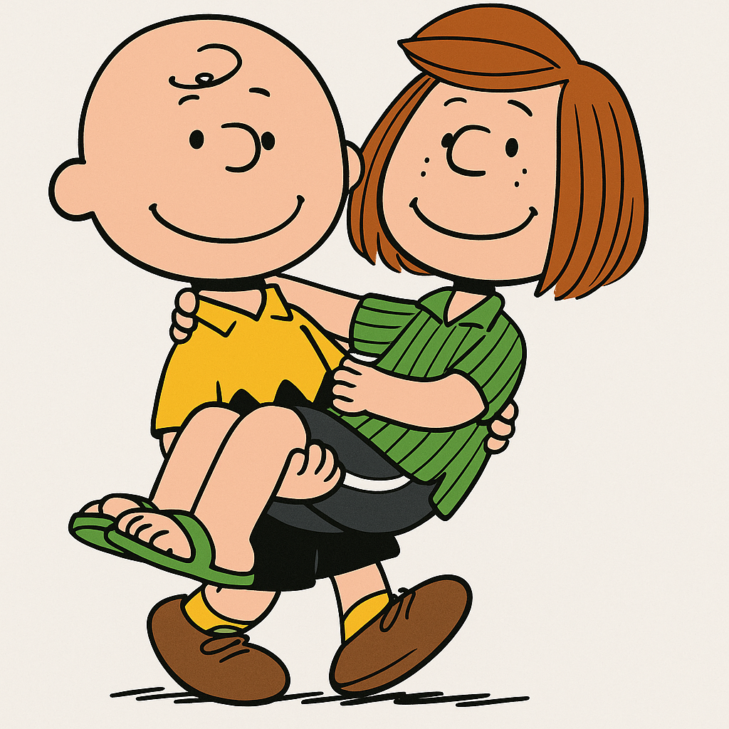 Charlie Brown carrying Peppermint Patty Ver. 3