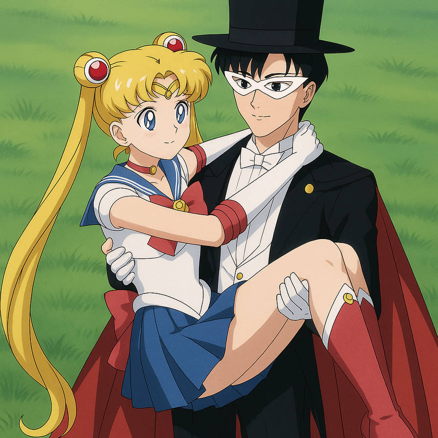 Taskedo Mask Tuxedo Mask carrying Sailor Moon by LongNick20 on DeviantArt