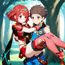 Rex carrying Pyra