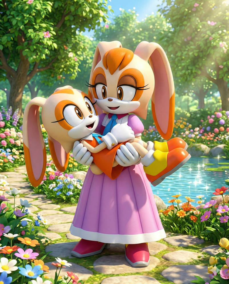 Were Rabbit Vanilla Vanilla the Rabbit carrying Cream the Rabbit by LongNick20 on DeviantArt