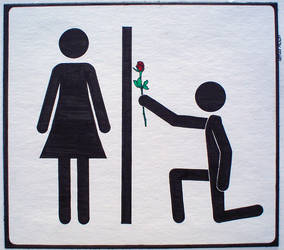 Restroom Door Romantic