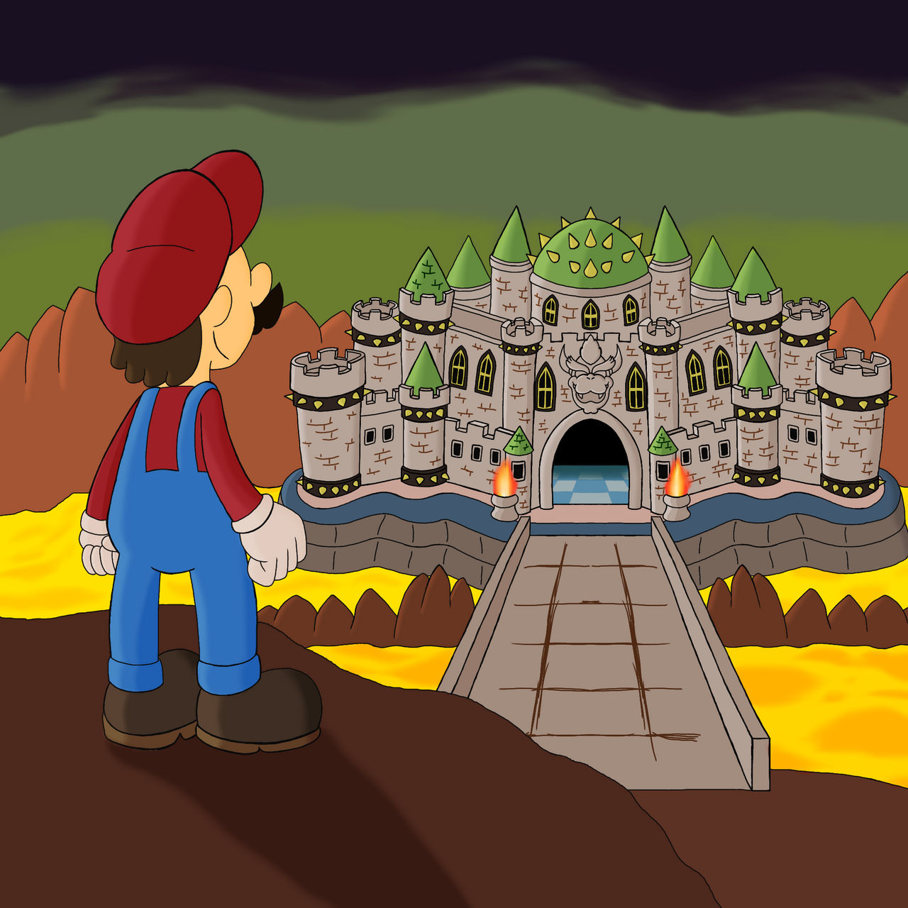 On to Bowser's castle by diegotoonmaster on DeviantArt