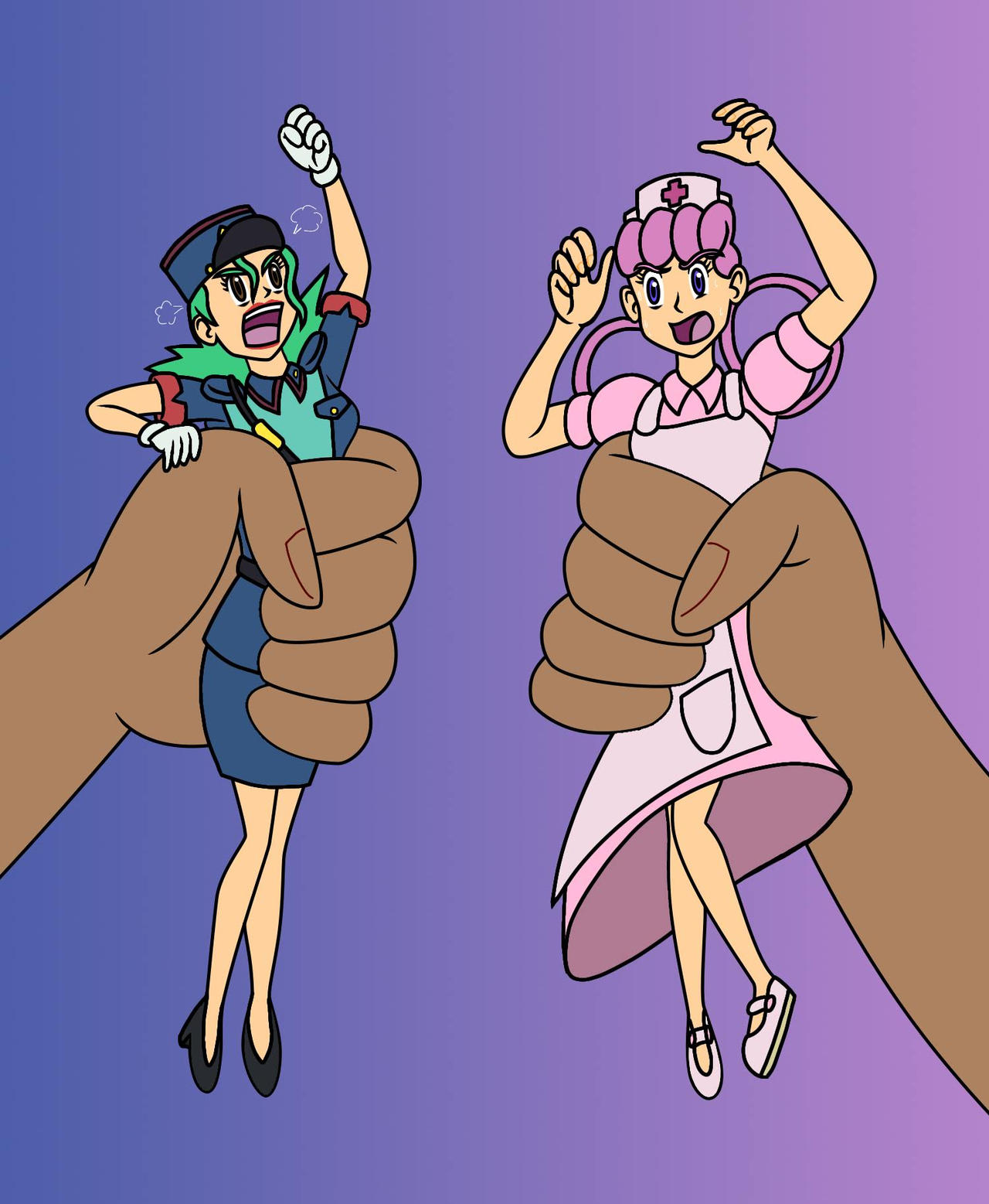 COMMISSION Jenny And Joy Handheld Kanto Outfits By Diego toon master commission-jenny-and-joy-handheld-kanto-outfits-by-diego-toon-master