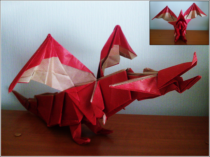 Origami Model: Fiery Dragon