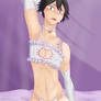 Yama-chan in White Cat Keyhole Lingerie