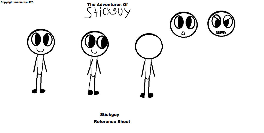 Stickman Ref Stickguy Reference Sheet by Mememan12345 on DeviantArt