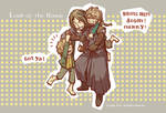 Merry, Pippin, and Boromir by haleyhss