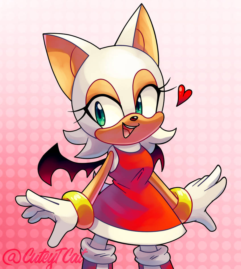 Rouge as Amy by CuteyTCat on DeviantArt