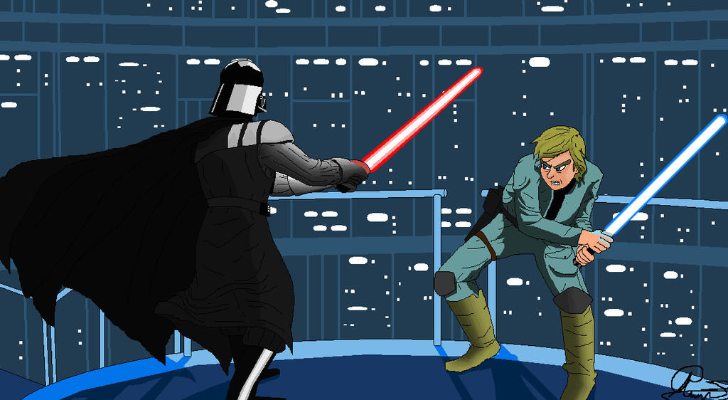 Darth Vader vs. Luke Skywalker - Star Wars by Robert-ams on DeviantArt