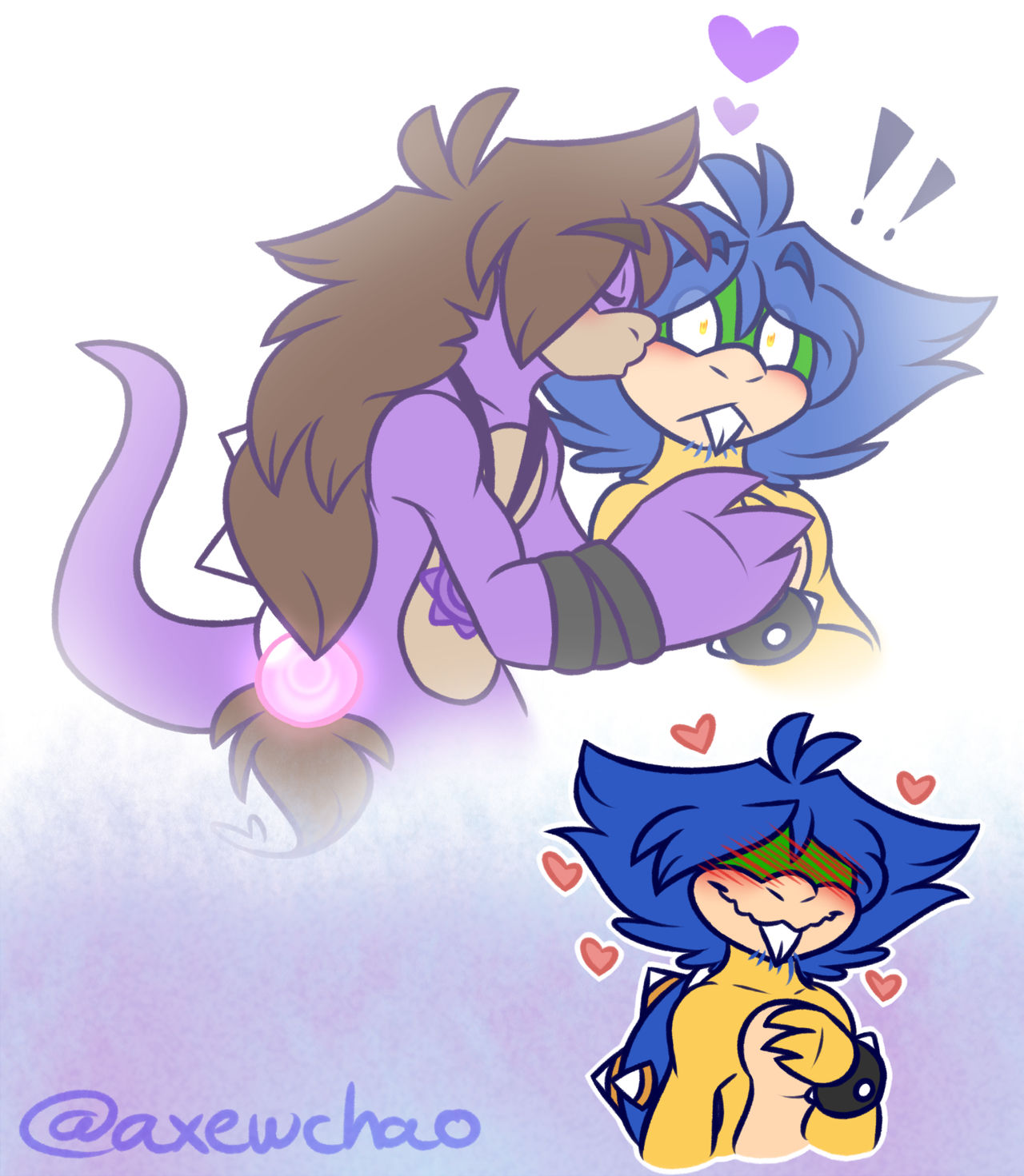 Axewchao Rito Deviantart First Cheek Smooch by AxewChao on DeviantArt