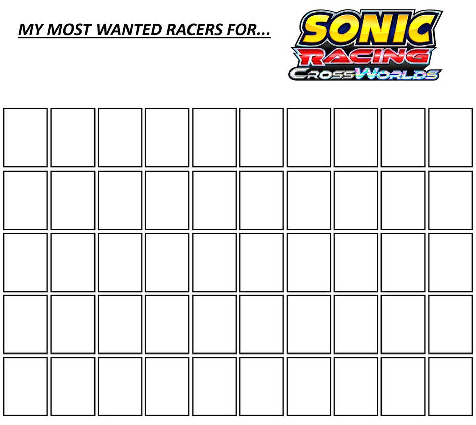 Sonic Racing Fan Roster My Most Wanted Racers for Sonic Racing CW Roster. by gold-ring-951 on ...