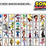 My Most Wanted Racers For Sonic Racing Crossworlds