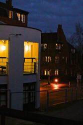 the porters lodge at night