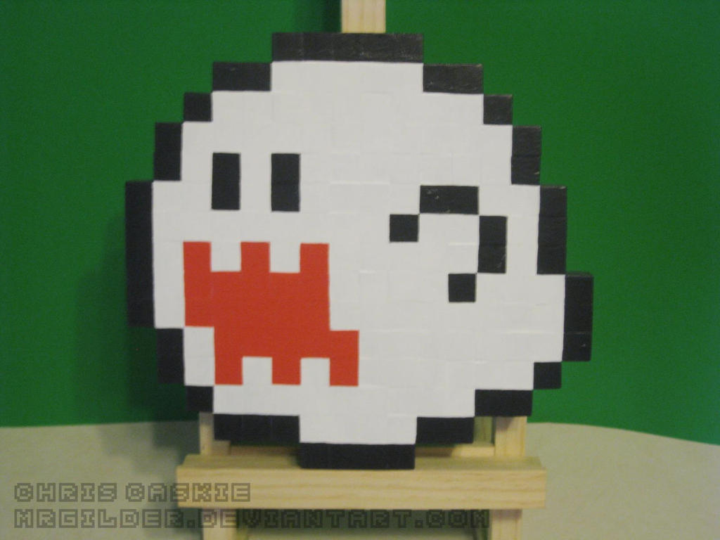 Super Mario Bros. Boo Wooden Sprite