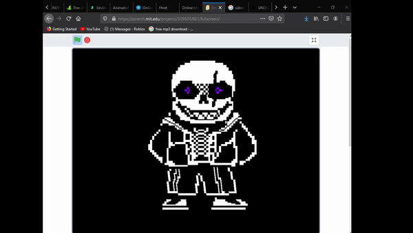 How to make a cool sans animation on scratch