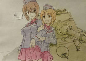 Girls und Panzer - Nishizumi fire sisters [HiRes]