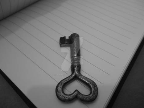 Heart Key with Lined Paper