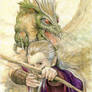 Elf Warrior and Dragon