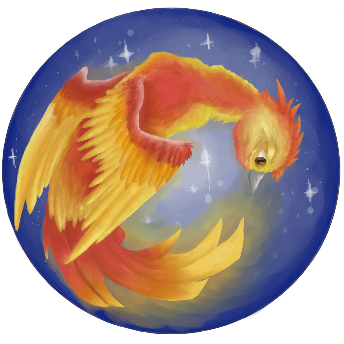 Phoenix in the night sky