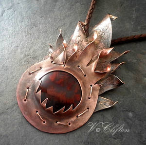 Calcifer in copper and brass