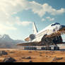Futuristic spaceshuttle art