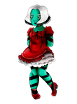 Red doll dress by Dizzy-Possum