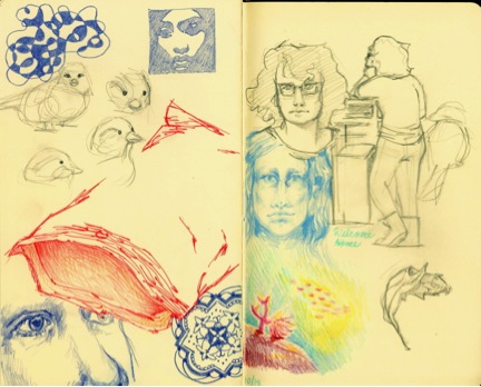 Drawing Over Two Pages Double page sketches by Merrydaze on DeviantArt
