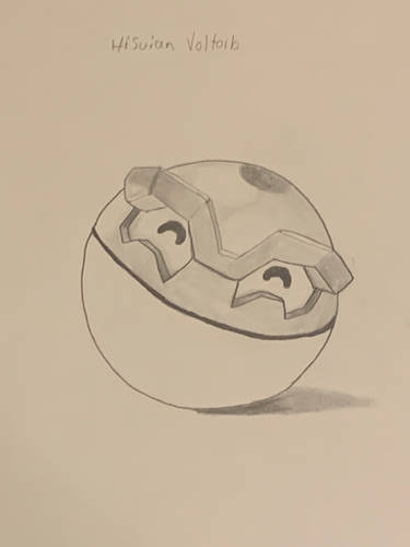 hisuian voltorb (pokemon) drawn by glassy0302