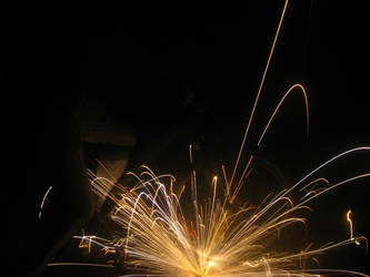 Bycicle in fireworks