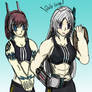 Hidenka and Kirin in gym