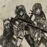Stick Black Chalk Drawing (AR-Team GFL fanart)