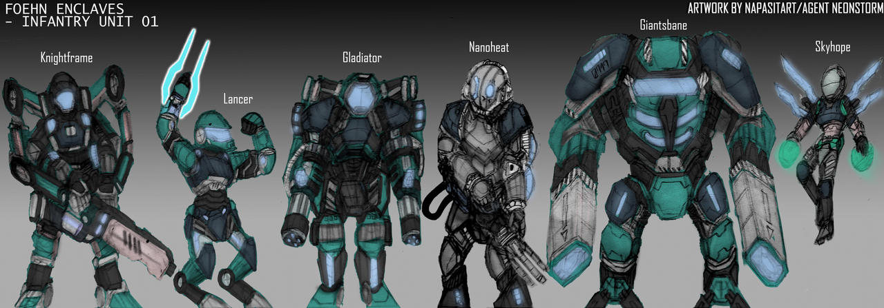Knightframe Foehn Enclave Infantry 01 by Napasitart on DeviantArt