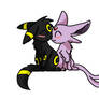 Umbreon and Espeon