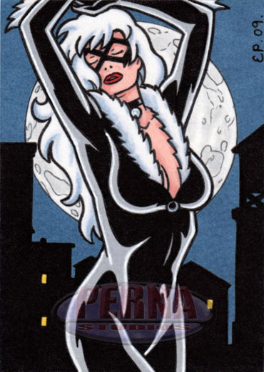 Black Cat Sketch Card