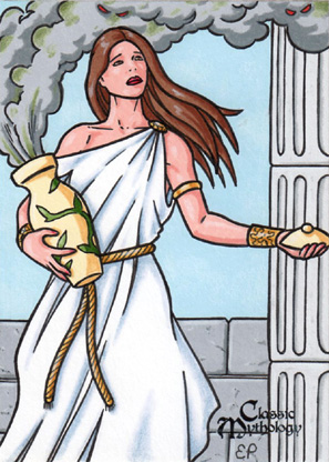 Pandora Sketch Card - Classic Mythology