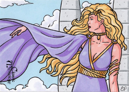 Aphrodite Sketch Card - Classic Mythology by ElainePerna