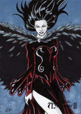 Morrigan Simple Image Morrigan Sketch Card - Classic Mythology II by ElainePerna on DeviantArt