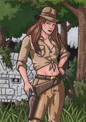 Female Indiana Jones - Sketch Card