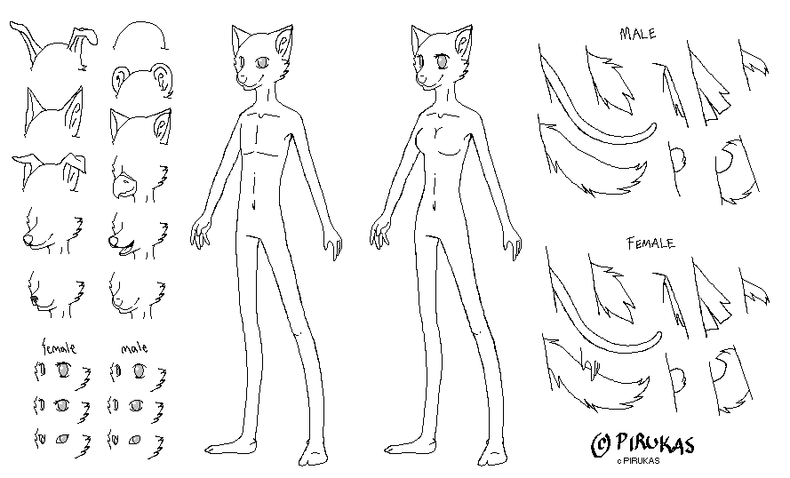 free anthro lineart